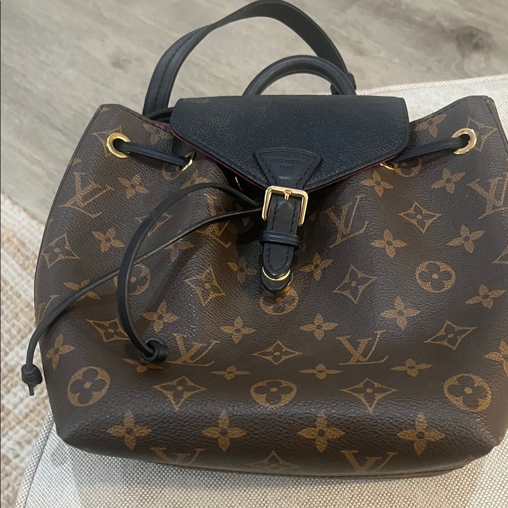 Louis Vuitton Black and Brown Monogram Backpack